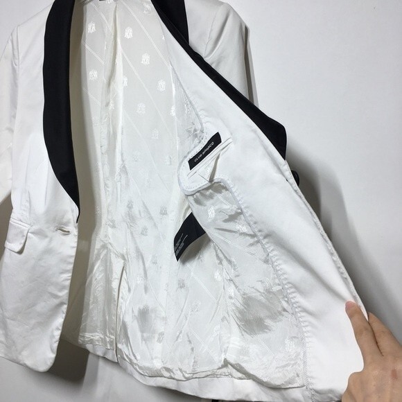 Club Monaco Tuxedo Style  While and Black Blazer 4 - Picture 9 of 14